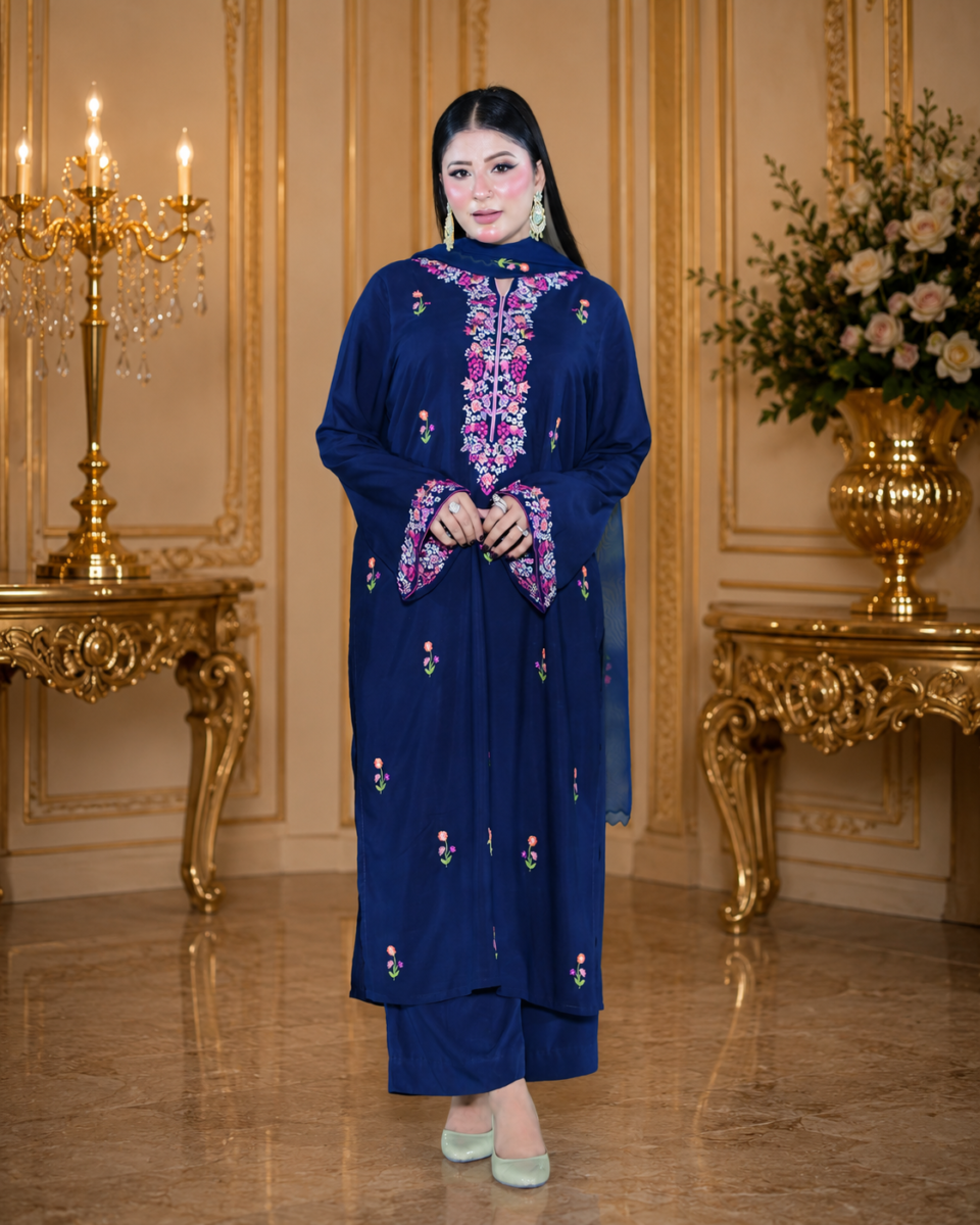 Festive Ready Navy Blue Outfit