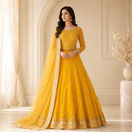 Mehndi Dress Lehenga Blouse